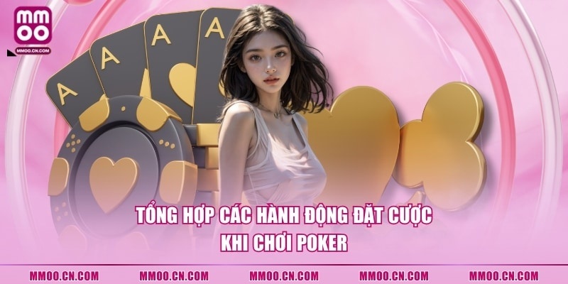 Tổng hợp các hành động đặt cược khi chơi Poker